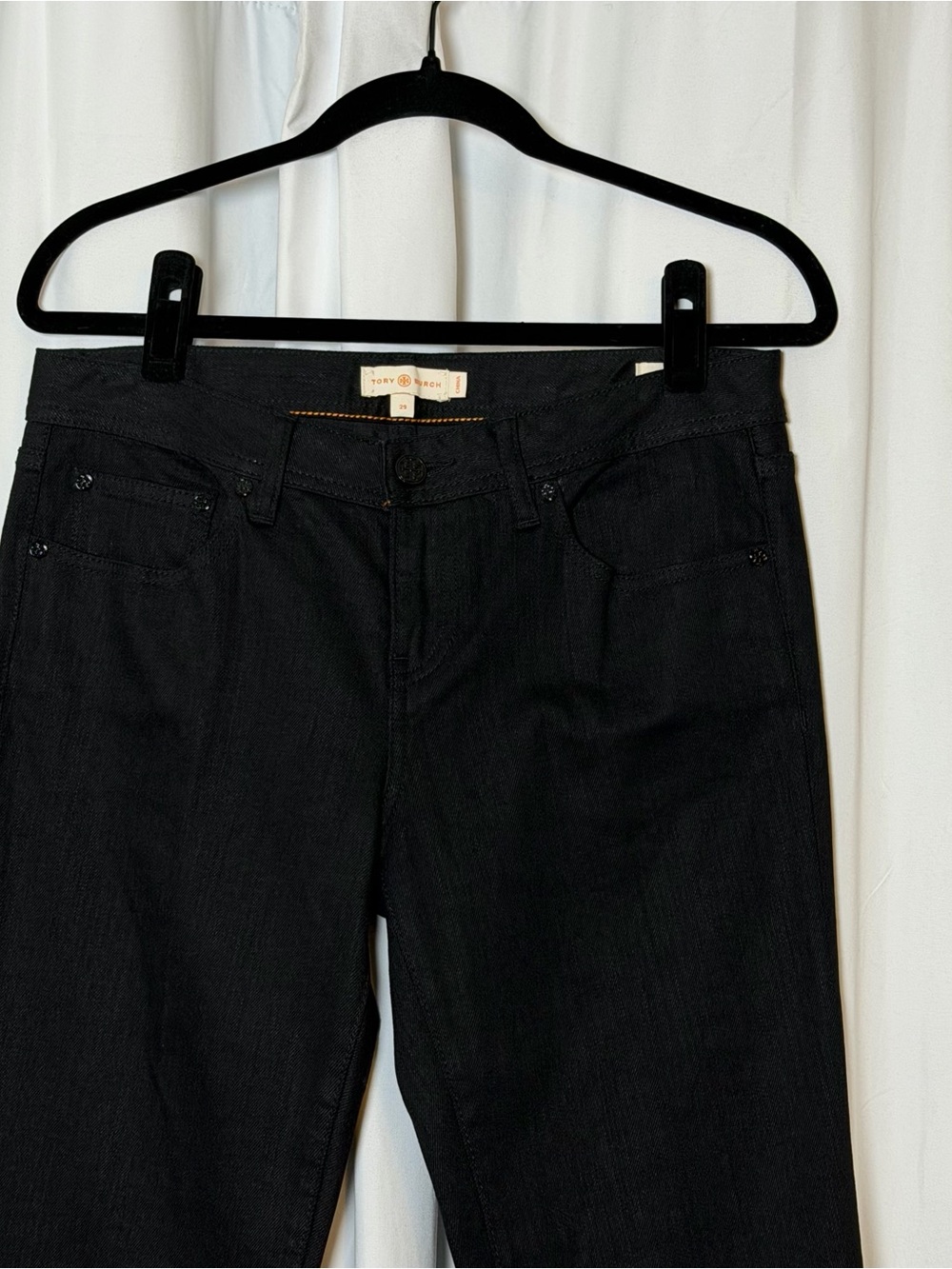 Tory Burch Classic Tory Bootcut Jeans Black 29 - Picture 5 of 11